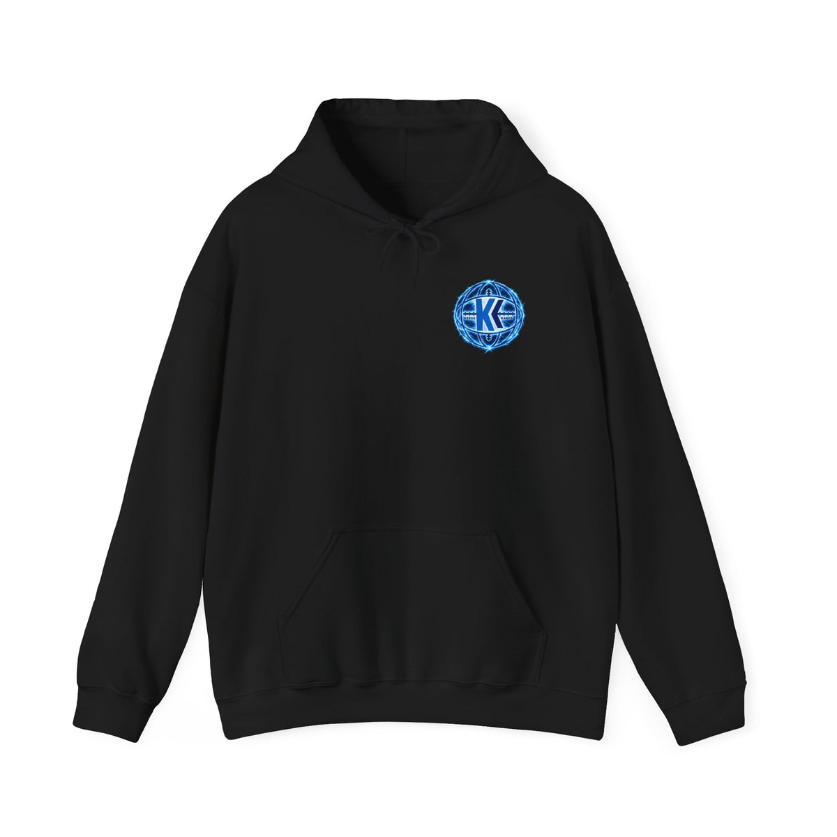 Keegs Kards Hoodie - Blue Lightning logo