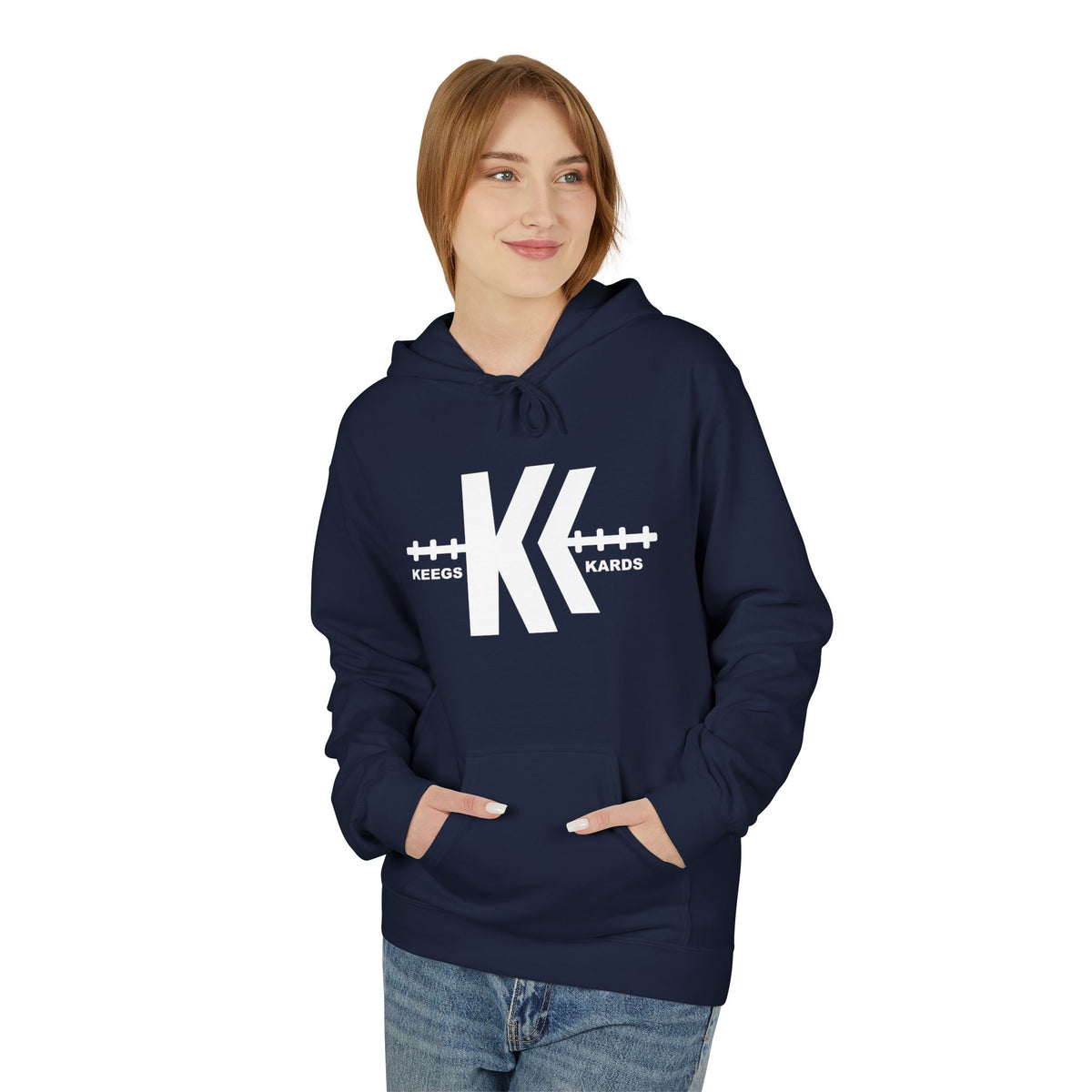 Reverse Keegs Kards Original Logo Hoodie – Black & White Reverse Web Logo