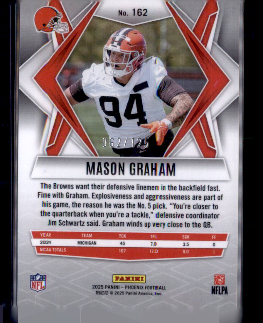2025 Panini Phoenix #162 Mason Graham Bronze Winter Prizm #/50