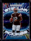 2025 Panini Rookies & Stars #1 Shedeur Sanders Stellar Rookies Blue Plaid