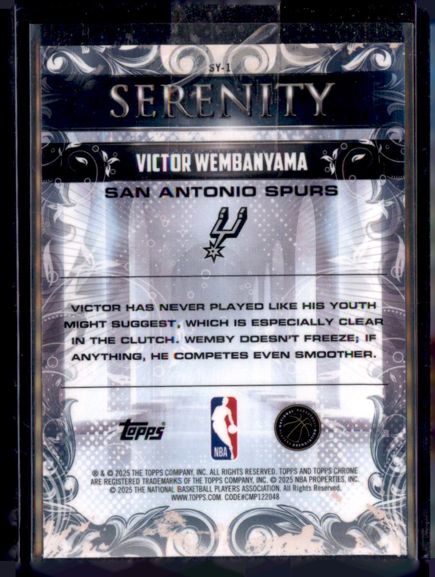 2025-26 Topps Chrome #SY-1 Victor Wembanyama Serenity