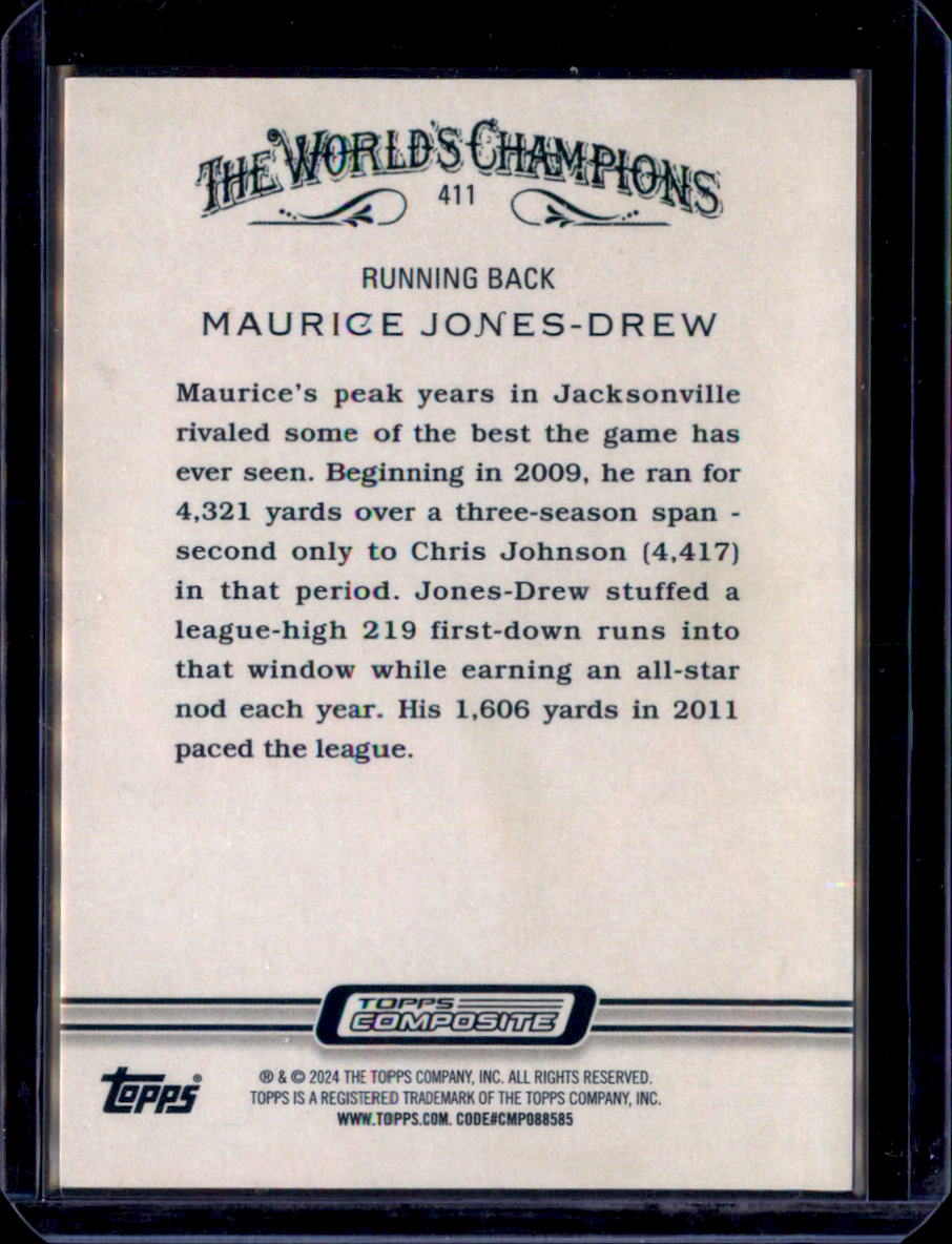 2023 Topps Composite #411 Maurice Jones-Drew Allen & Ginter Blue Portrait #/99