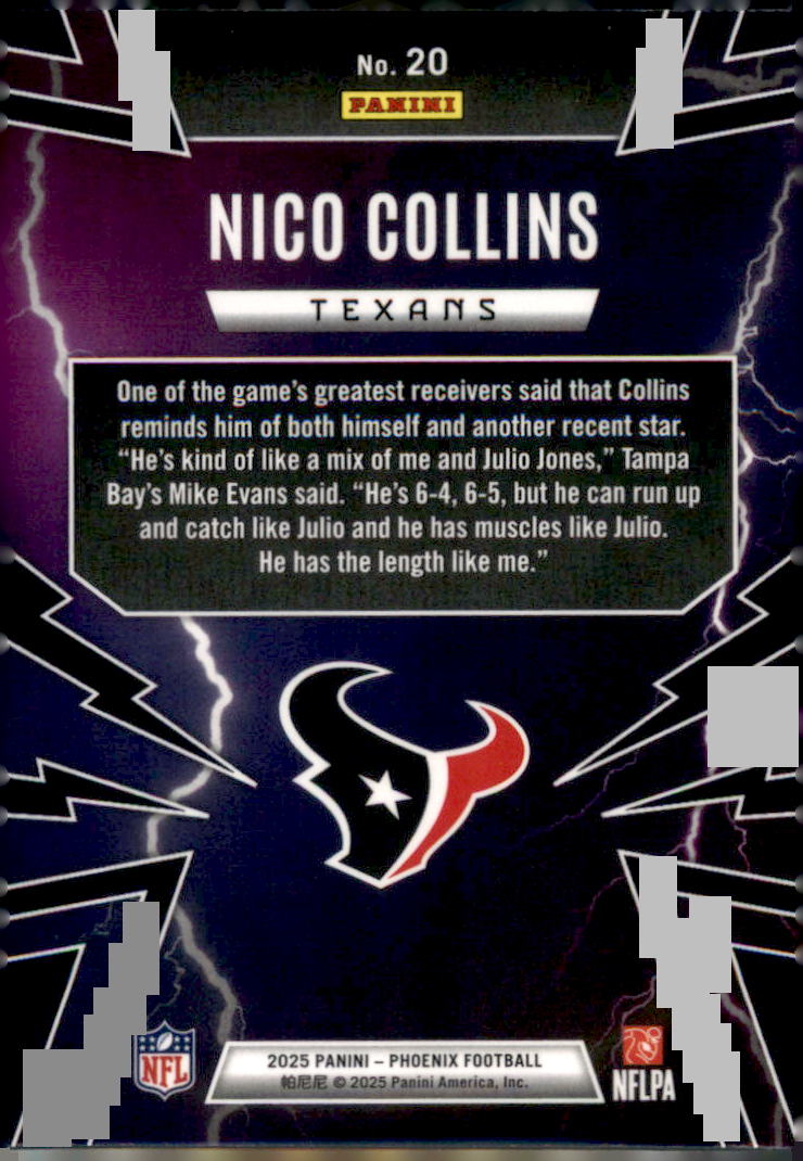 2025 Panini Phoenix #20 Nico Collins Thunderbirds