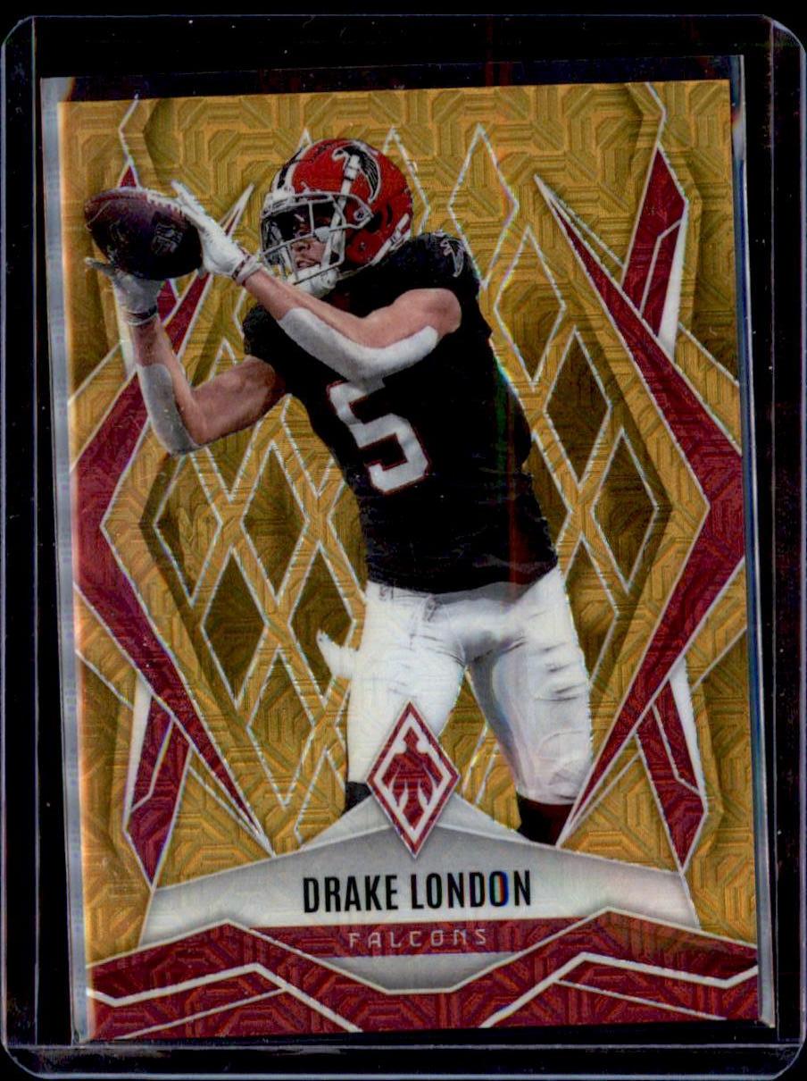 2025 Panini Phoenix #126 Drake London Gold Mojo Prizm #/10