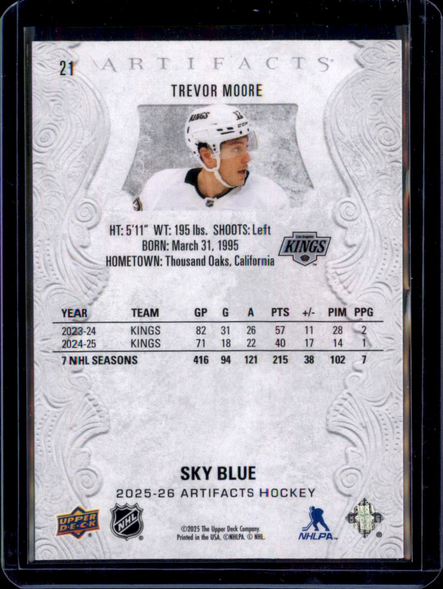 2025-26 Upper Deck Artifacts #21 Trevor Moore Sky Blue