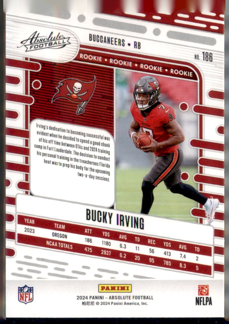 2024 Panini Absolute #186 Bucky Irving Retail