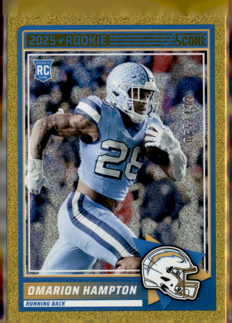2025 Score #37 Omarion Hampton Dots Gold #/499