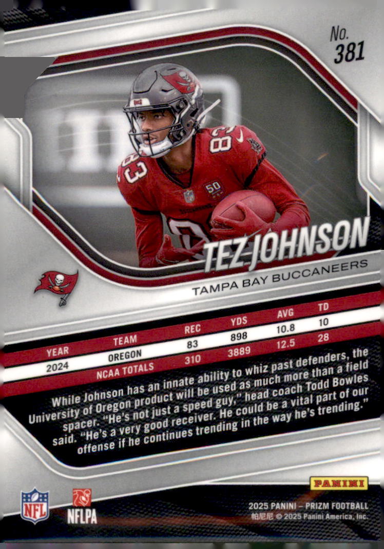 2025 Panini Prizm #381 Tez Johnson
