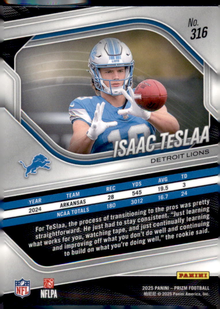 2025 Panini Prizm #316 Isaac TeSlaa