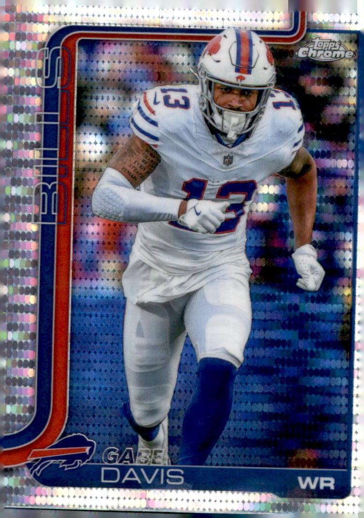 2025 Topps Chrome #142 Gabe Davis Pulsar Refractor