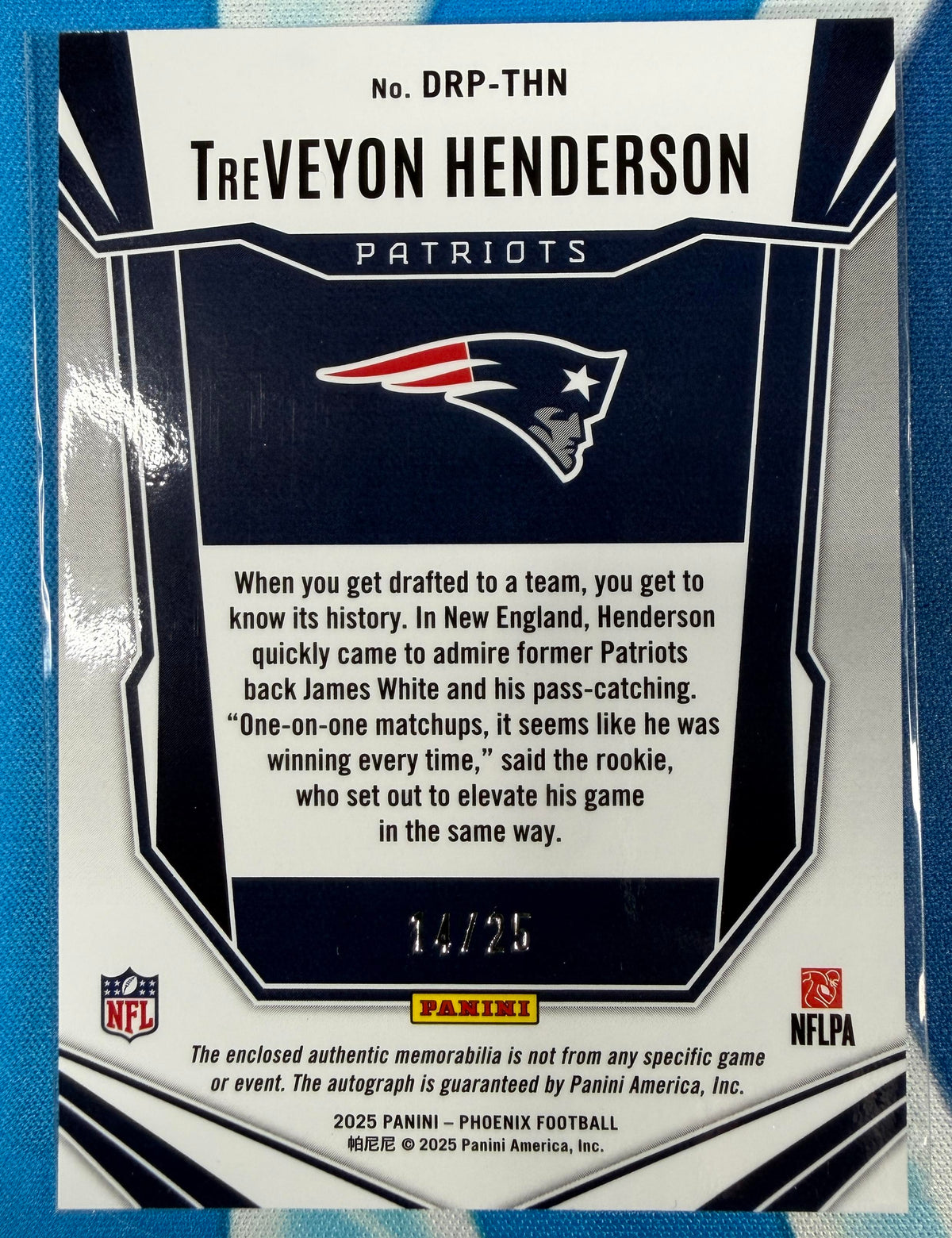 2025 Panini Phoenix TreVeyon Henderson Dual Rookie Patch Autographs Green #/25