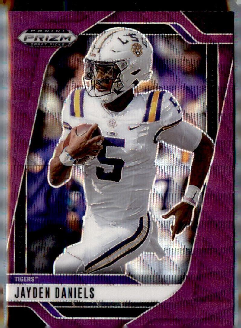 2025 Panini Prizm Draft Picks #178 Jayden Daniels Prizms Purple Wave