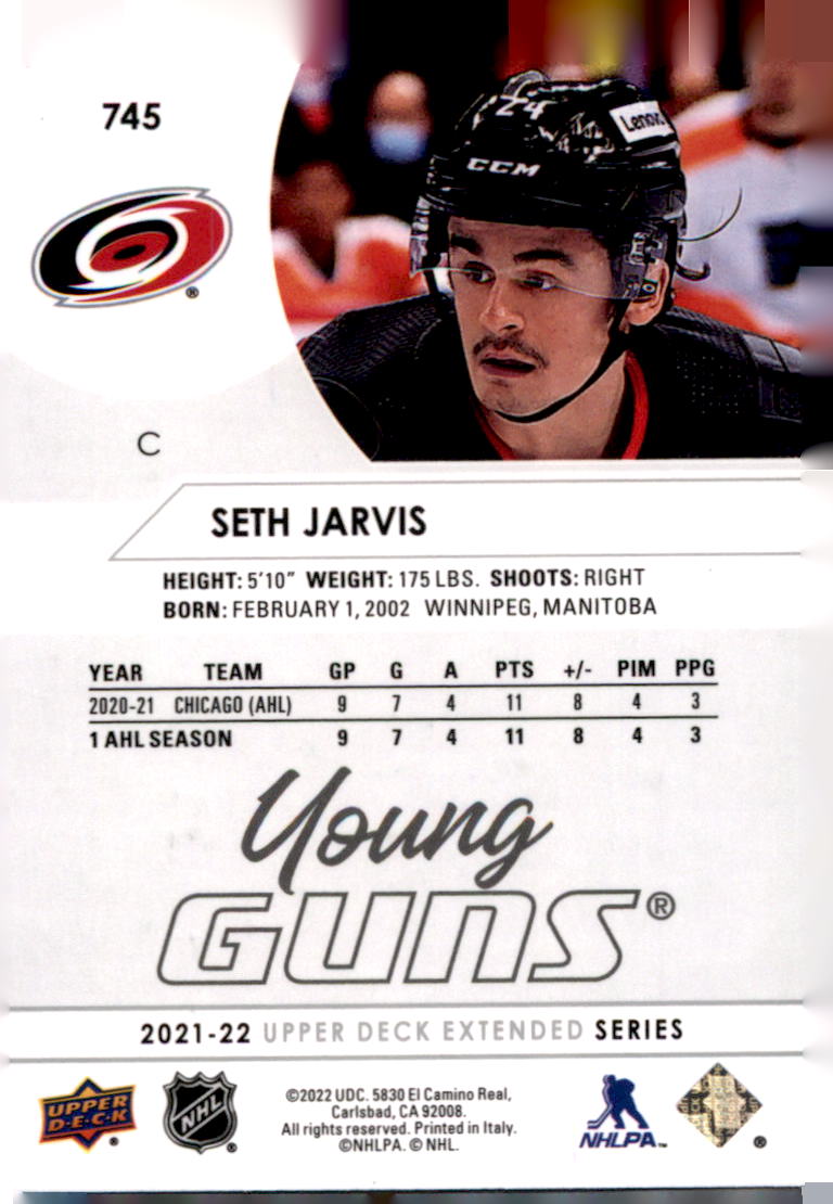 2021-22 Upper Deck #745 Seth Jarvis
