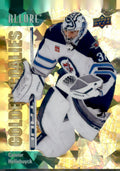 2023-24 Upper Deck Allure #GG-10 Connor Hellebuyck Golden Goalies Green #/249