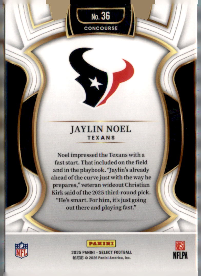 2025 Panini Select #36 Jaylin Noel