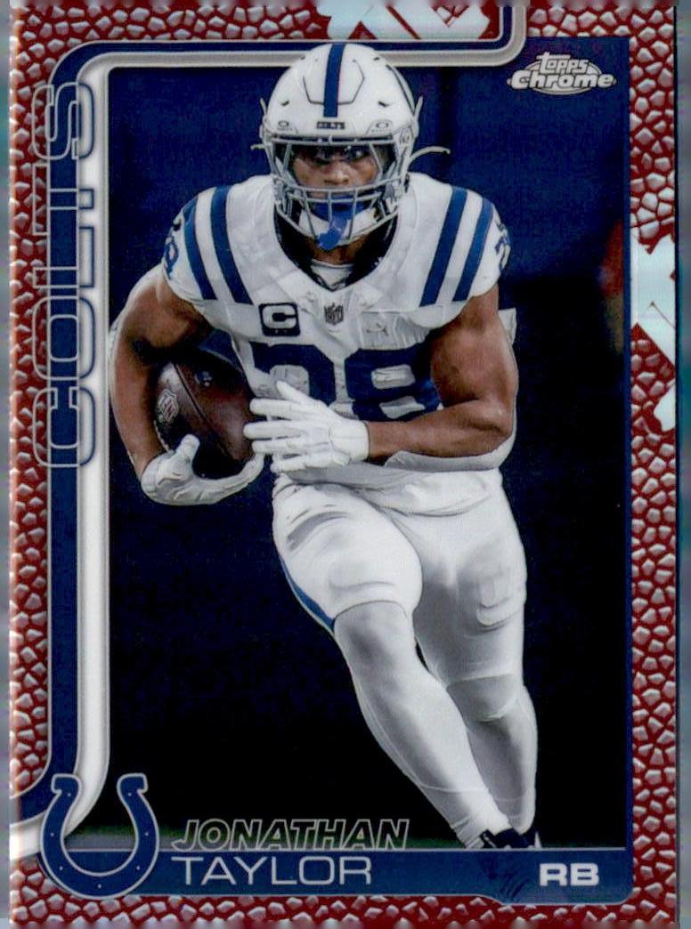 2025 Topps Chrome #130 Jonathan Taylor Football Leather Refractor