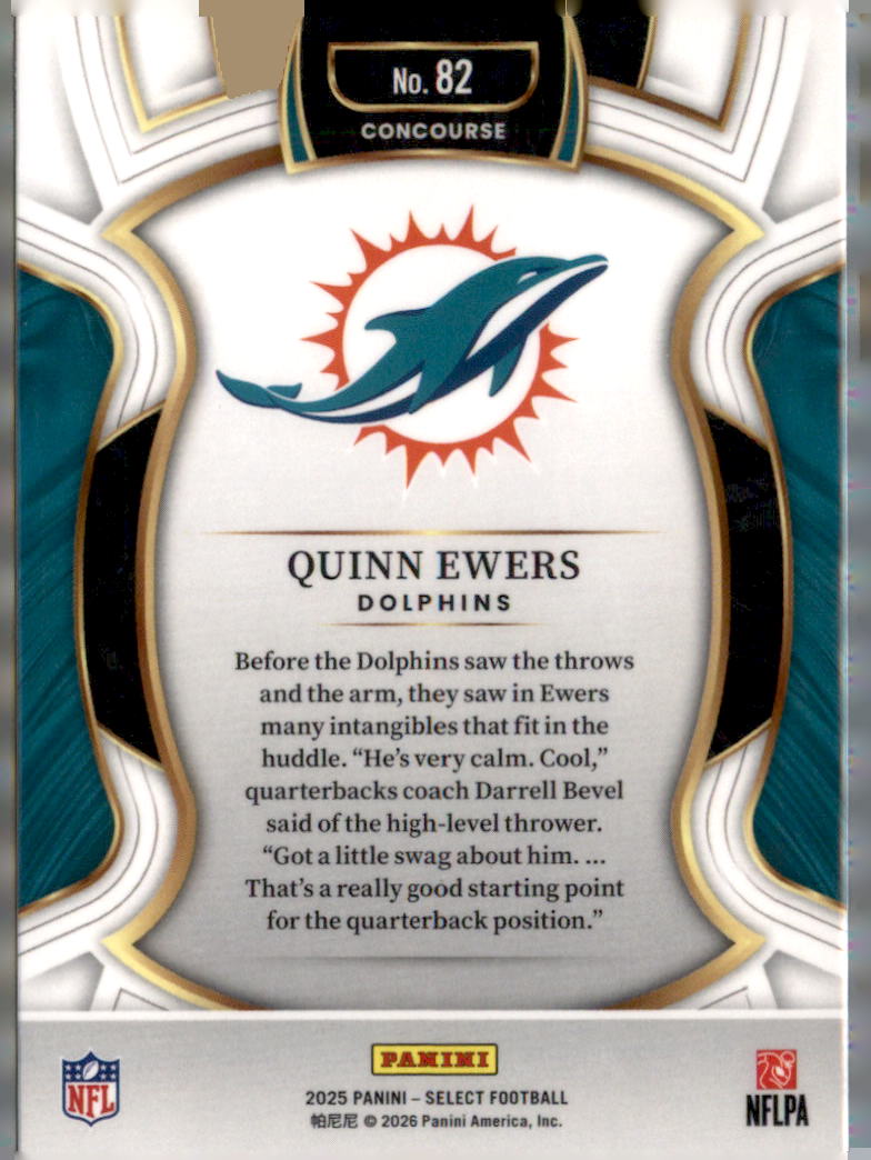2025 Panini Select #82 Quinn Ewers