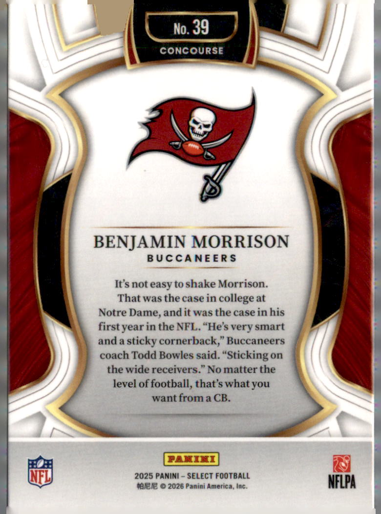 2025 Panini Select #39 Benjamin Morrison
