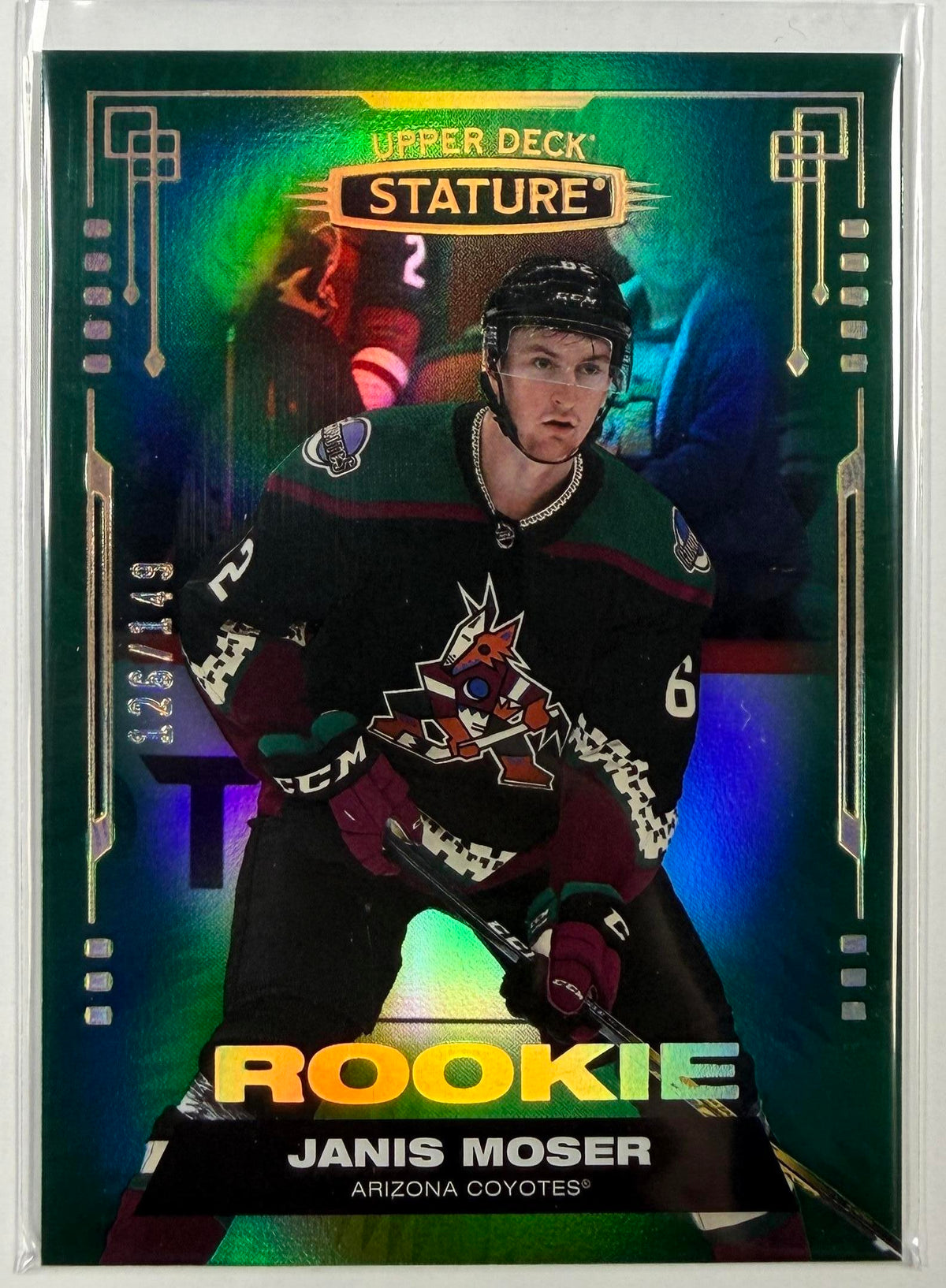 2021-22 Upper Deck Stature #185 J.J. Moser Green #/149