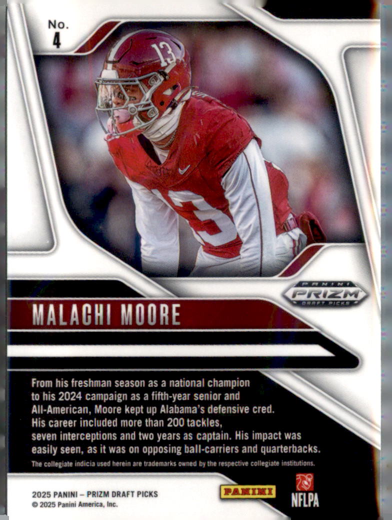 2025 Panini Prizm Draft Picks #4 Malachi Moore