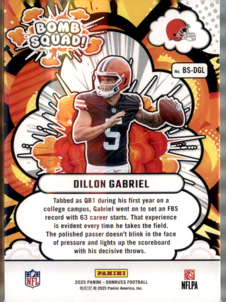 2025 Donruss #BS-DGL Dillon Gabriel Bomb Squad