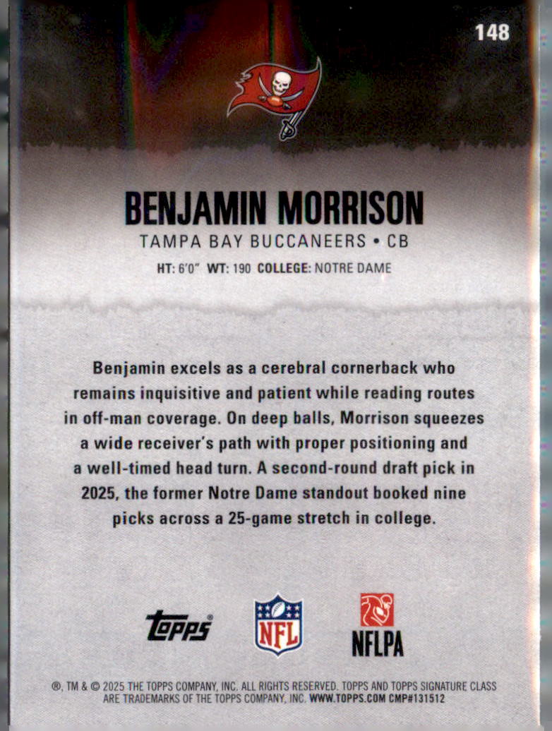 2025 Topps Signature Class #148 Benjamin Morrison