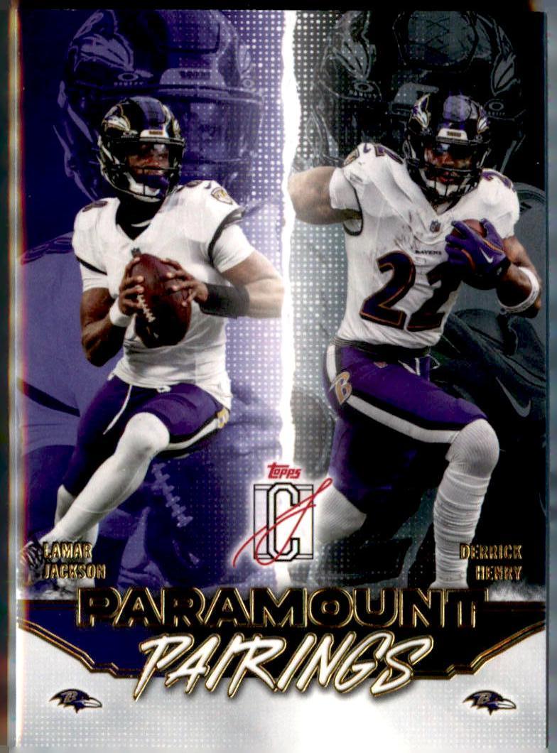 2025 Topps Signature Class Derrick Henry / Lamar Jackson Paramount Pairings