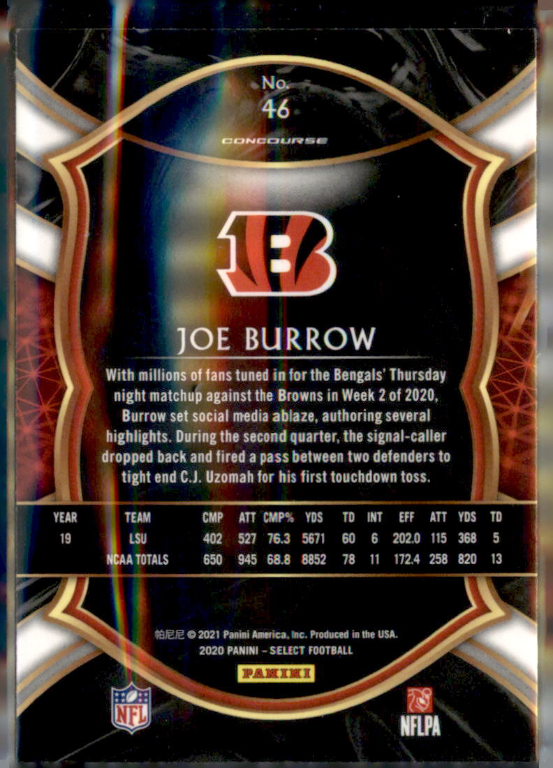 2020 Panini Select #46 Joe Burrow