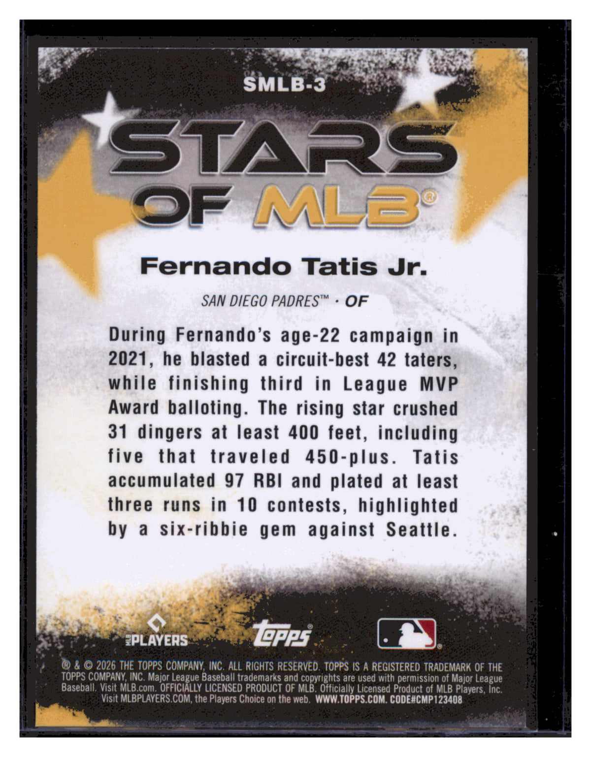 2026 Topps #SMLB-3 Fernando Tatis Jr. Stars of MLB