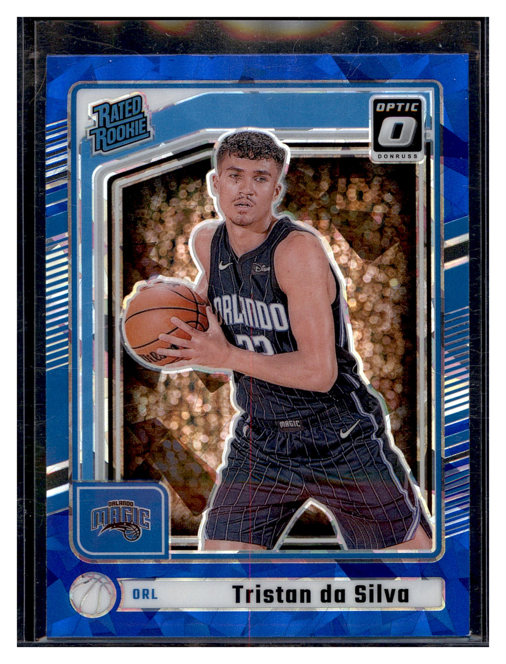 2024-25 Donruss Tristan da Silva Optic Rated Rookies Preview Blue Cracked Ice