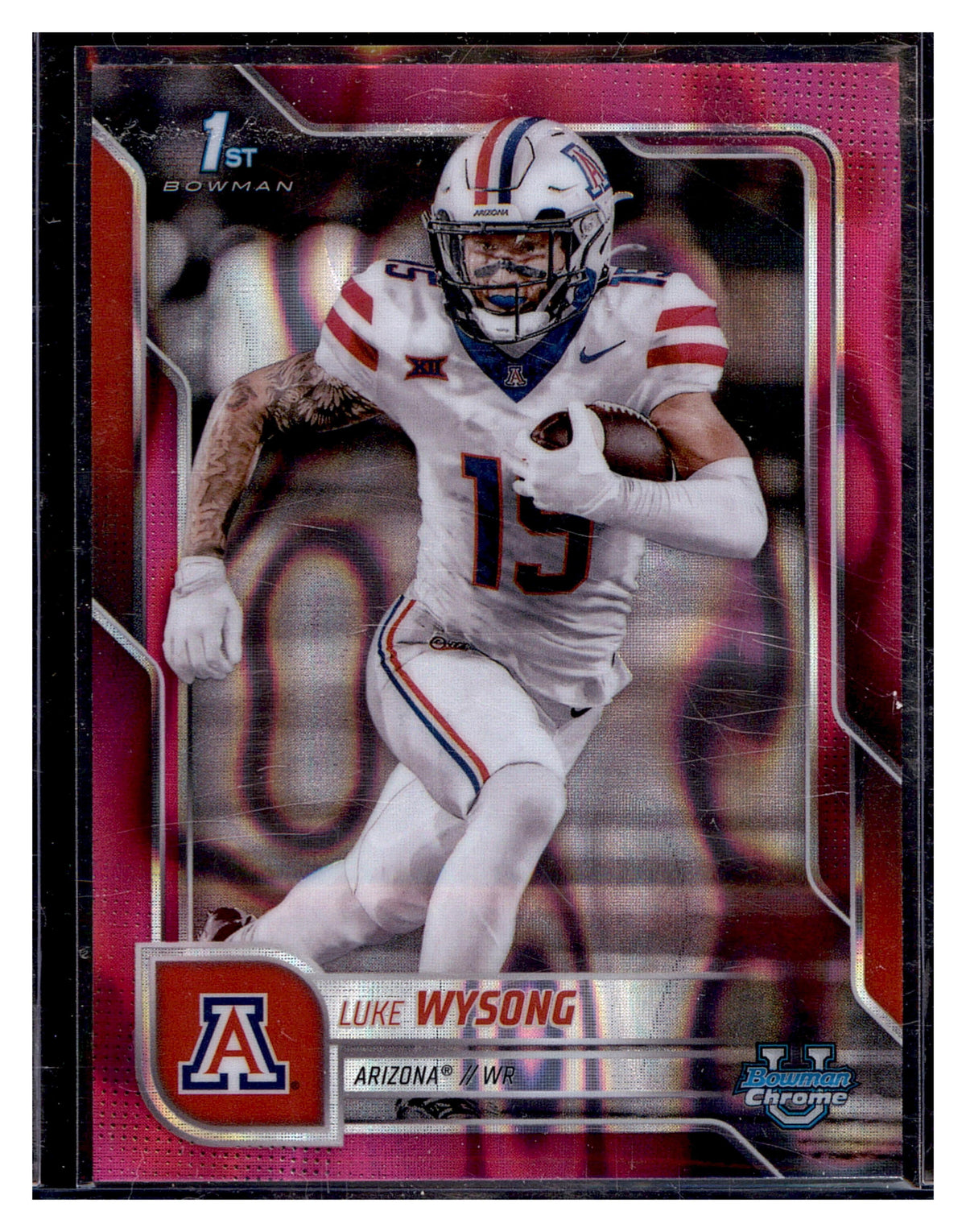2025 Bowman University Chrome #49 Luke Wysong Pink Lava Refractor
