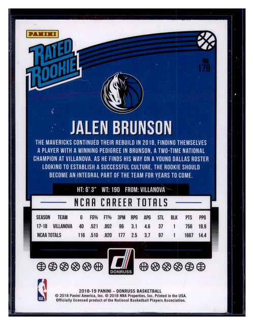 2018-19 Donruss #179 Jalen Brunson