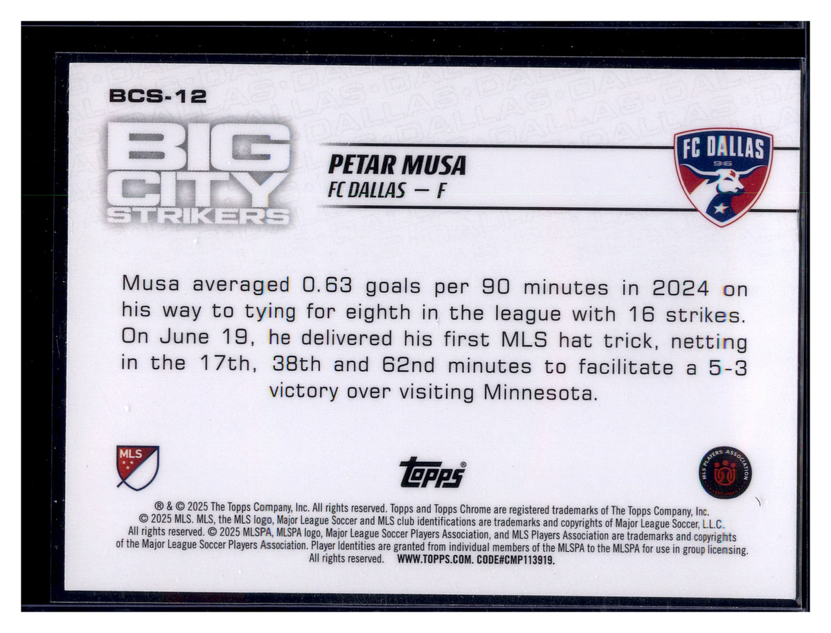 2025 Topps Chrome MLS #BCS-12 Petar Musa Big City Strikers