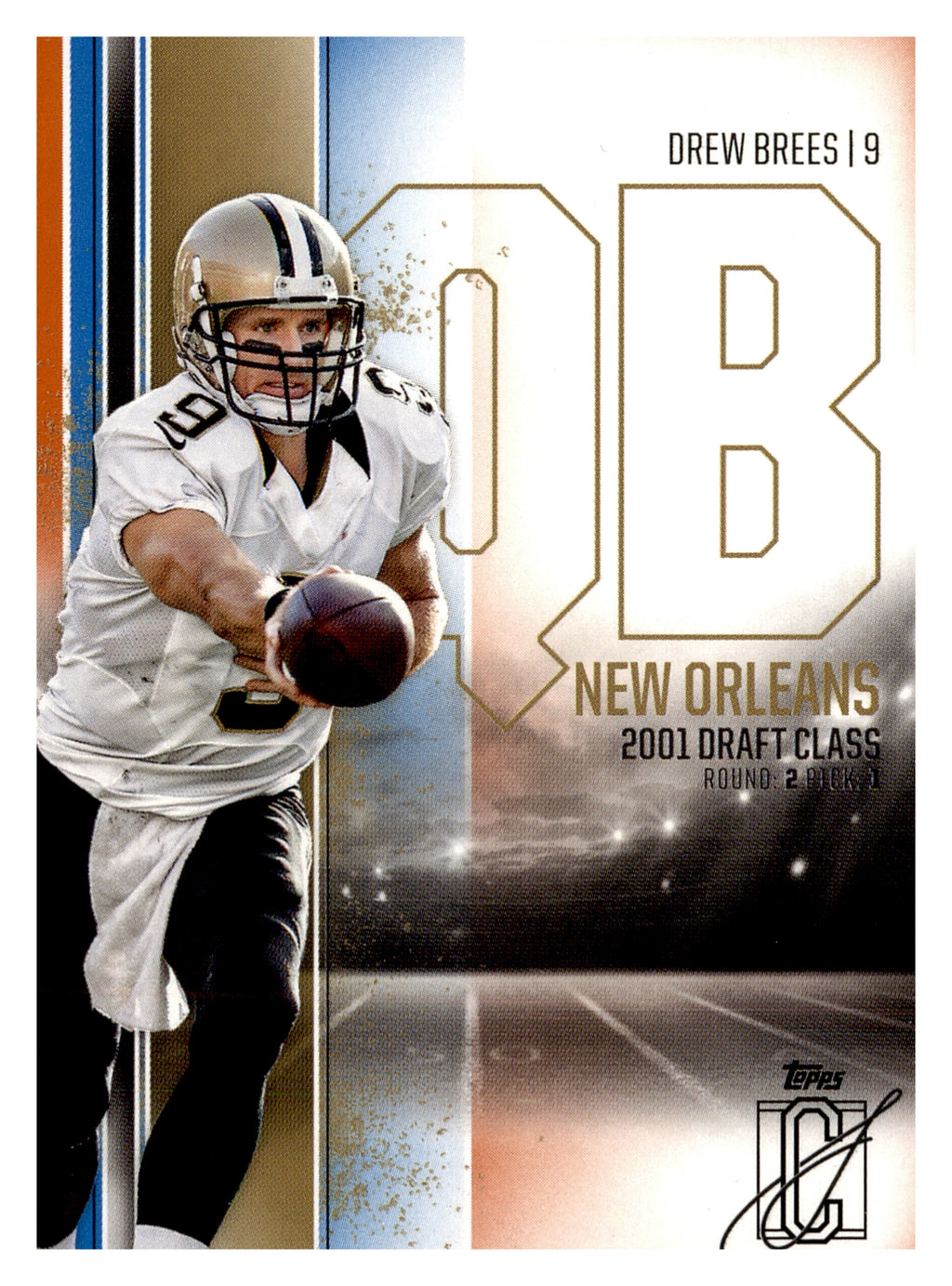 2024 Topps Signature Class #35 Drew Brees Red & Yellow