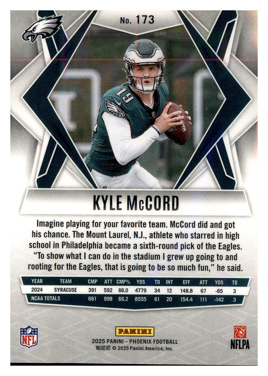 2025 Panini Phoenix #173 Kyle McCord