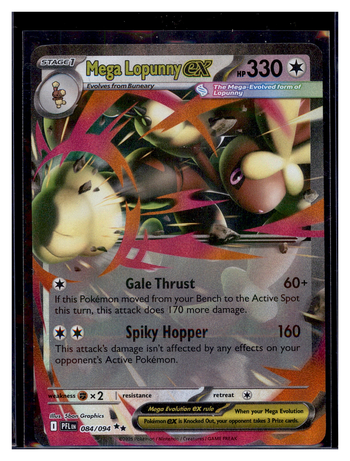 ME02: Phantasmal Flames #084/094 Mega Lopunny ex