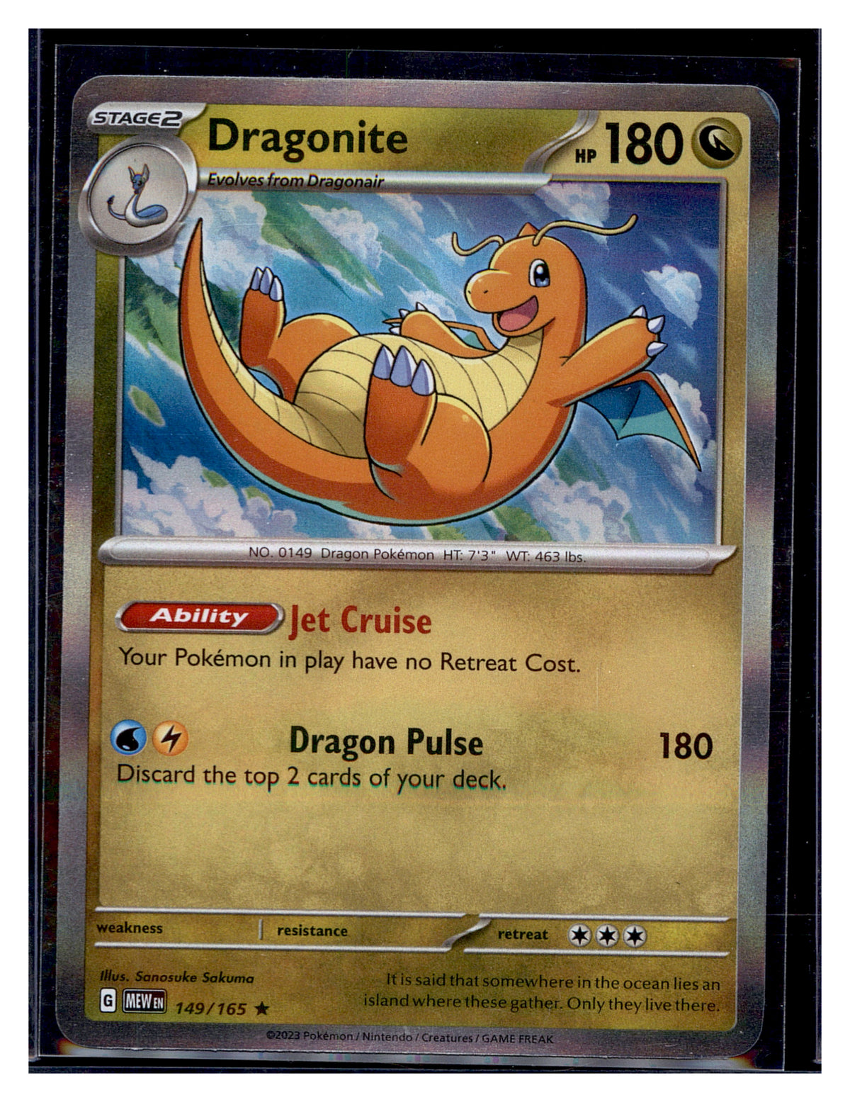 #149/165 Dragonite 149/165 (Cosmos Holo)