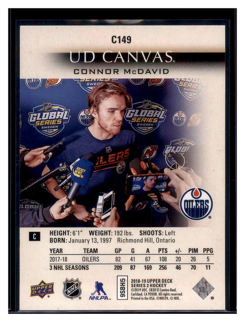 2018-19 Upper Deck #C149 Connor McDavid UD Canvas