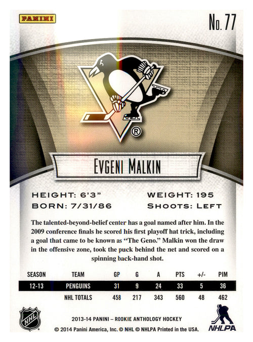 2013-14 Panini Rookie Anthology #77 Evgeni Malkin