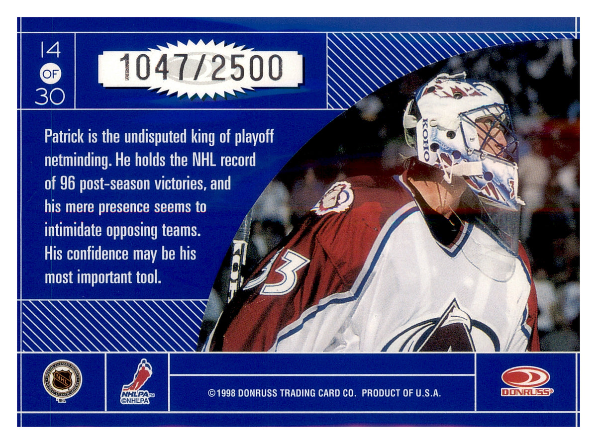 1997-98 Donruss Elite #14 Patrick Roy Craftsmen #/2500