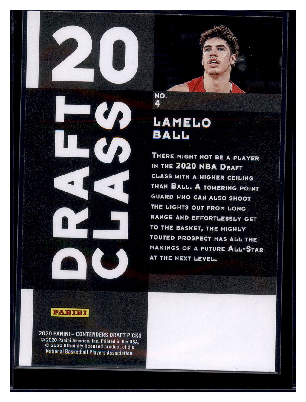 2020 Panini Contenders Draft Picks #4 LaMelo Ball 2020 Draft Class