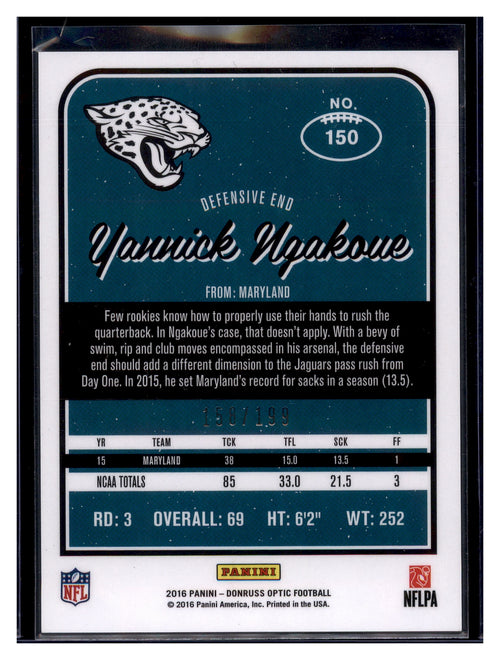 2016 Donruss Optic #150 Yannick Ngakoue Holo