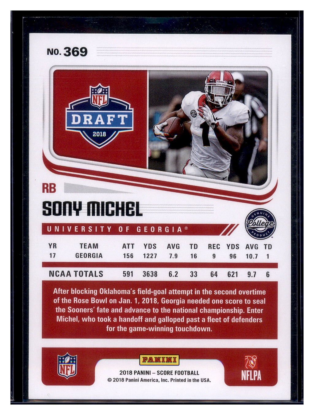 2018 Score #369 Sony Michel