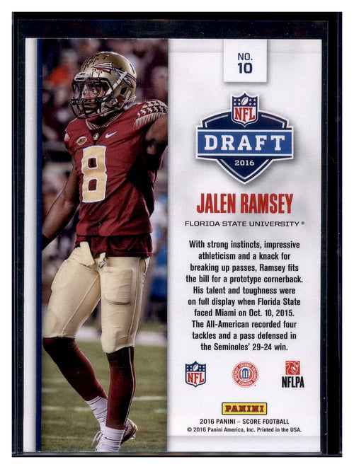 2016 Score #10 Jalen Ramsey NFL Draft