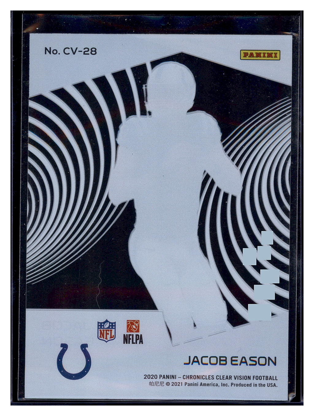 2020 Panini Chronicles #CV-28 Jacob Eason Clear Vision Rookies
