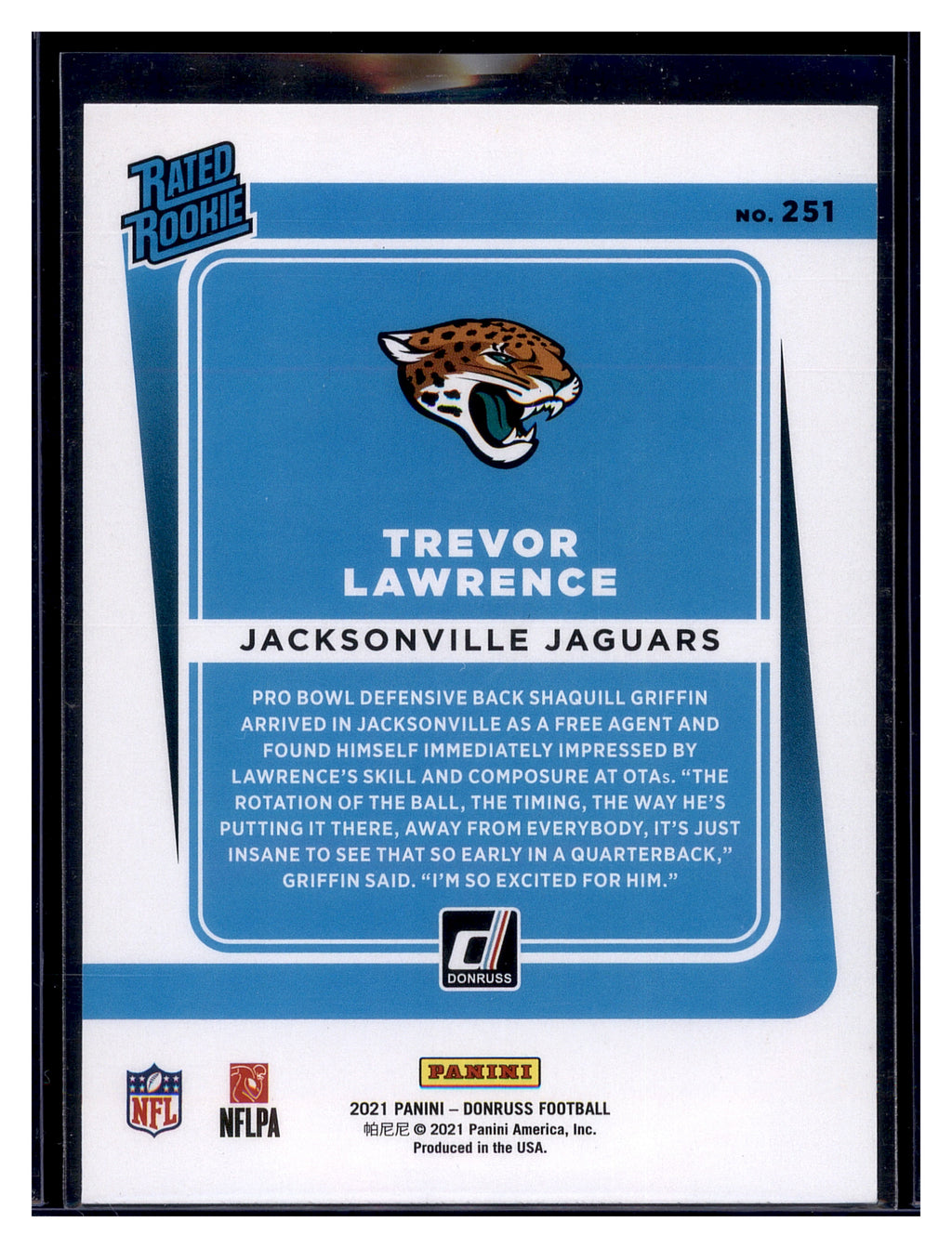 2021 Donruss #251 Trevor Lawrence