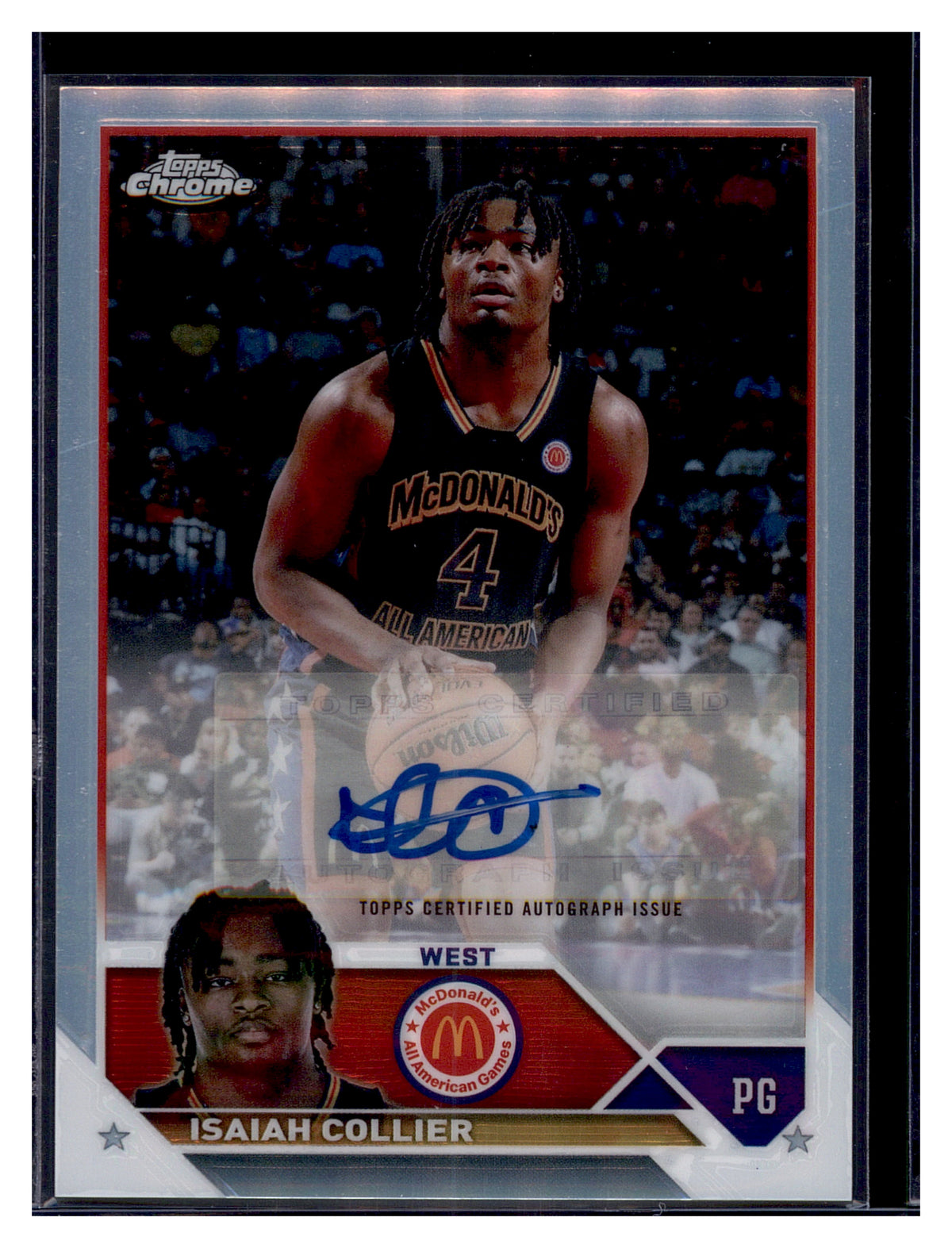 2023 Topps Chrome McDonald's #CA-IC Isaiah Collier Chrome Autographs