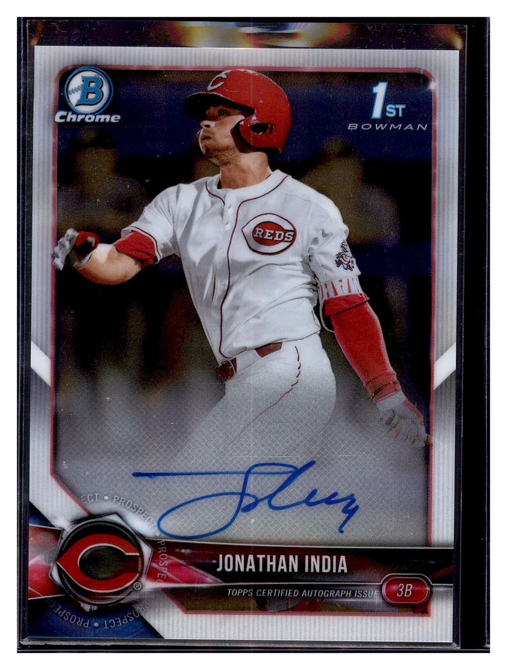 2018 Bowman Draft #CDA-JI Jonathan India Chrome Draft Pick Autographs