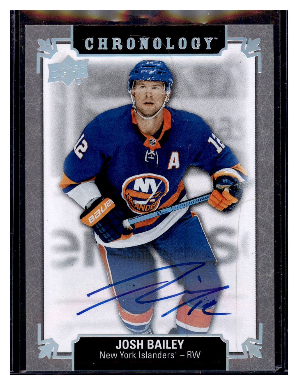 2019-20 Upper Deck Chronology #FH-NYI-BA Josh Bailey Autographs
