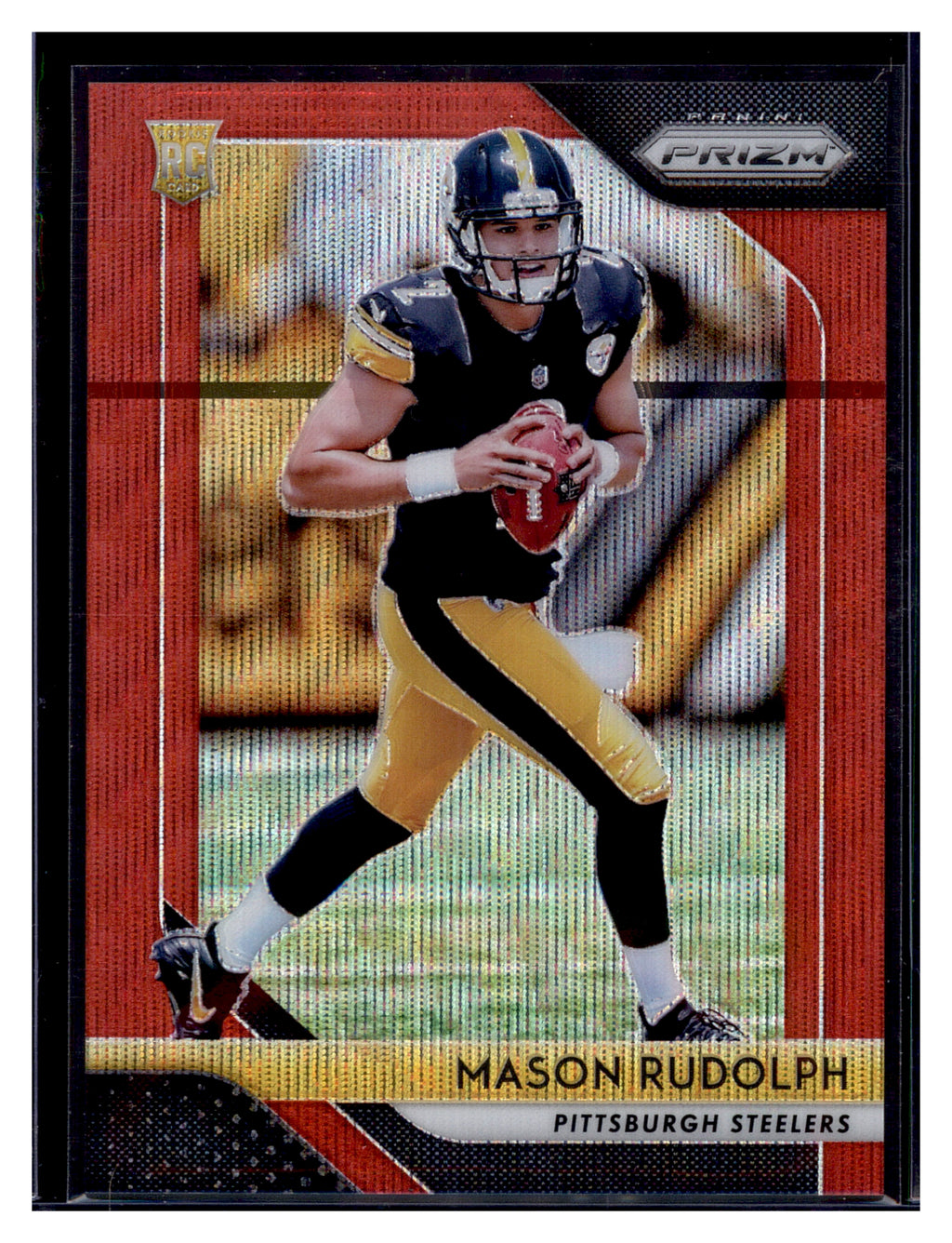 2018 Panini Prizm #225 Mason Rudolph Prizm Red Wave #/149